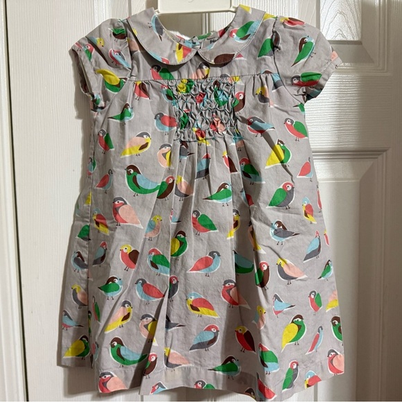 Baby Boden Smocked Bird Dress & Ruffle Butt Diaper Cover - Picture 4 of 8